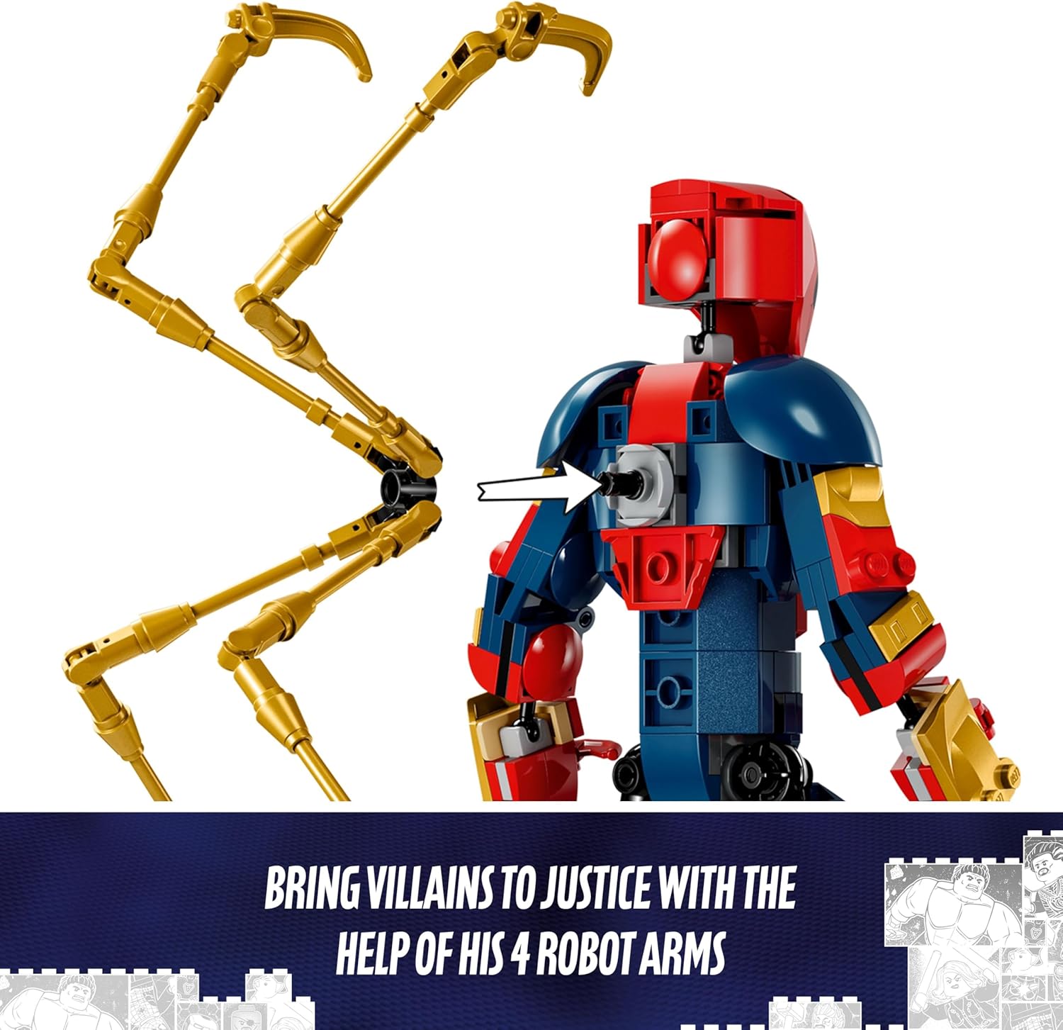 LEGO Super Heroes Marvel Spider-Man No Way Home Iron Spider-Man Construction Figure (76298) - Image 6