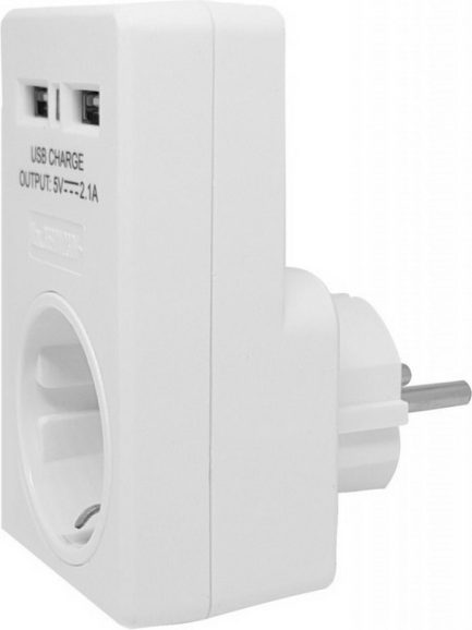 Powertech Φορτιστής Χωρίς Καλώδιο με 2 Θύρες USB-A Λευκός (PT-767) - Image 2