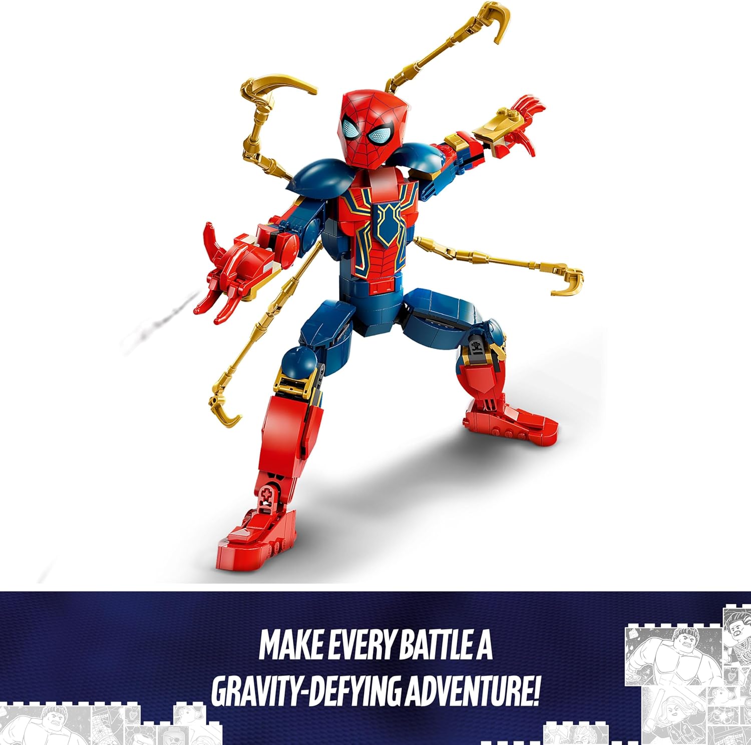 LEGO Super Heroes Marvel Spider-Man No Way Home Iron Spider-Man Construction Figure (76298) - Image 5