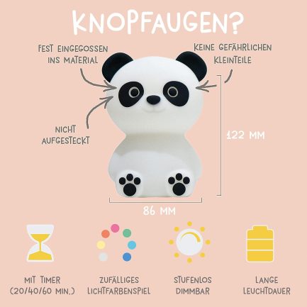 MegaLight Παιδικό Διακοσμητικό Φωτιστικό Paddy Panda με Εναλλαγές Χρωματισμών (185862.ML.00.00) - Image 2
