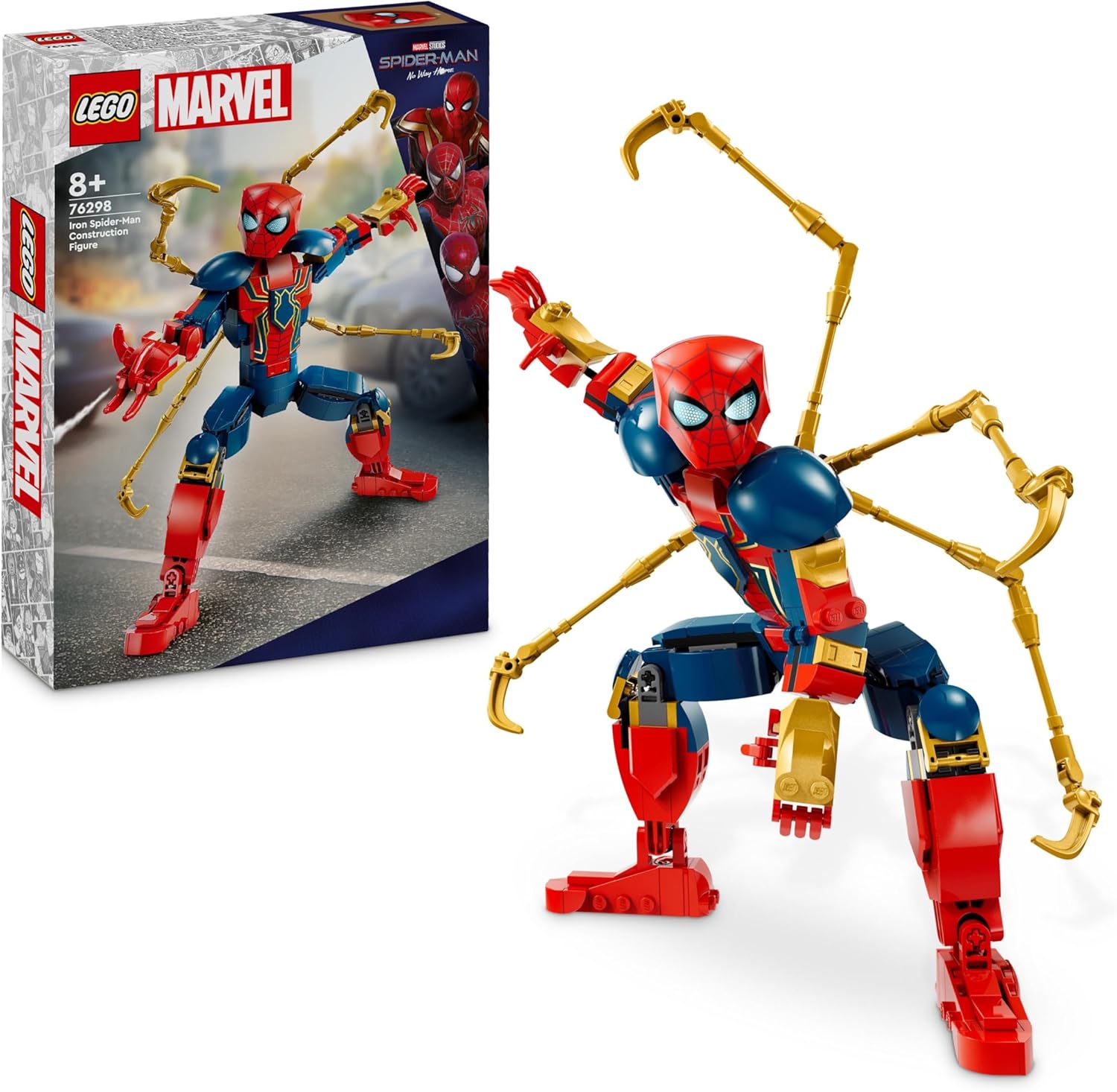 LEGO Super Heroes Marvel Spider-Man No Way Home Iron Spider-Man Construction Figure (76298)