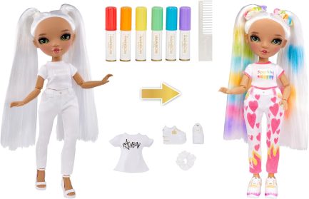 Παιχνιδολαμπάδα MGA Rainbow High Color & Create DIY Fashion Doll - Green Eyes/Straight Hair (500407EUC) - Image 2