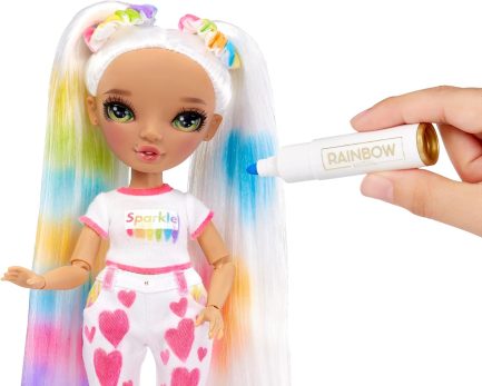 Παιχνιδολαμπάδα MGA Rainbow High Color & Create DIY Fashion Doll - Green Eyes/Straight Hair (500407EUC) - Image 4