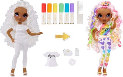 MGA Rainbow High: Color & Create DIY Fashion Doll - Purple Eyes/Curly Hair (594147EUC) - Image 2