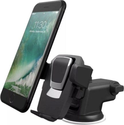 Βάση Κινητού Αυτοκινήτου Universal Car & Desk Mount Easy One Touch με Ρυθμιζόμενα Άγκιστρα - Image 3