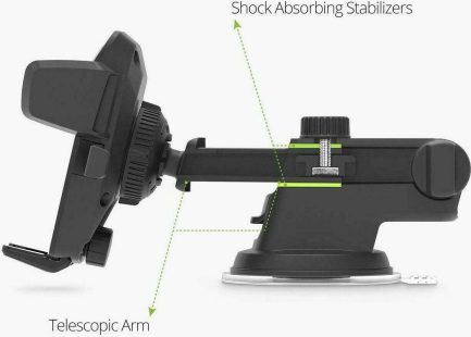 Βάση Κινητού Αυτοκινήτου Universal Car & Desk Mount Easy One Touch με Ρυθμιζόμενα Άγκιστρα - Image 4