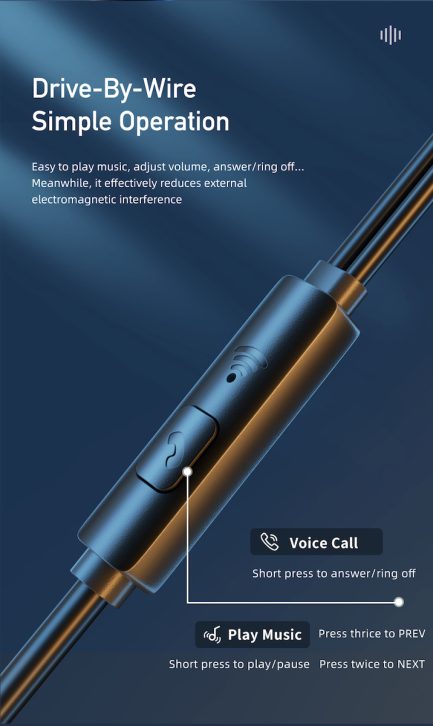 Awei PC-7T In-ear Handsfree με Βύσμα USB-C Μαύρο - Image 2