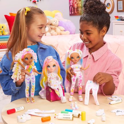 MGA Rainbow High: Color & Create DIY Fashion Doll - Purple Eyes/Curly Hair (594147EUC) - Image 3