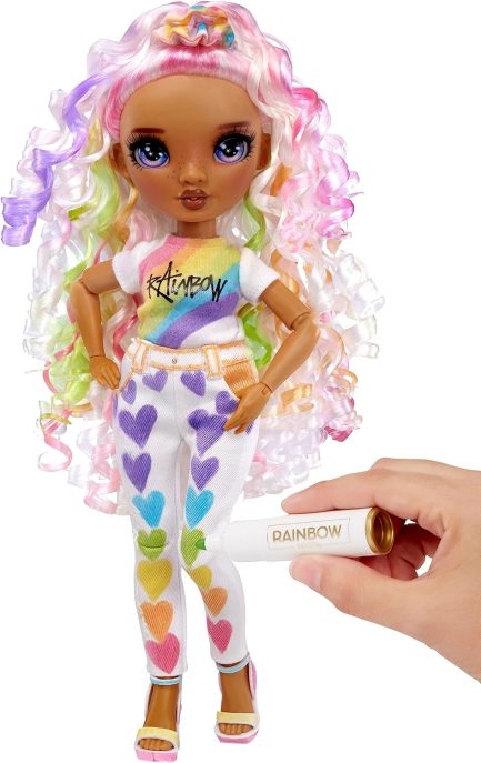MGA Rainbow High: Color & Create DIY Fashion Doll - Purple Eyes/Curly Hair (594147EUC) - Image 5