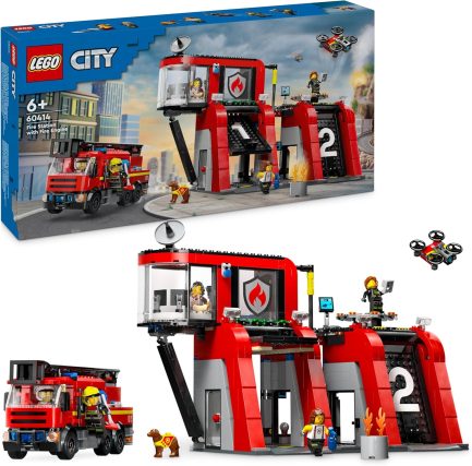 Lego City Fire Station With Fire Truck για 6+ ετών (60414) - Image 2