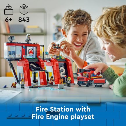 Lego City Fire Station With Fire Truck για 6+ ετών (60414) - Image 3
