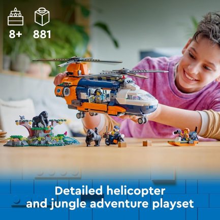 Lego City Jungle Explorer Helicopter at Base Camp (60437) - Image 3