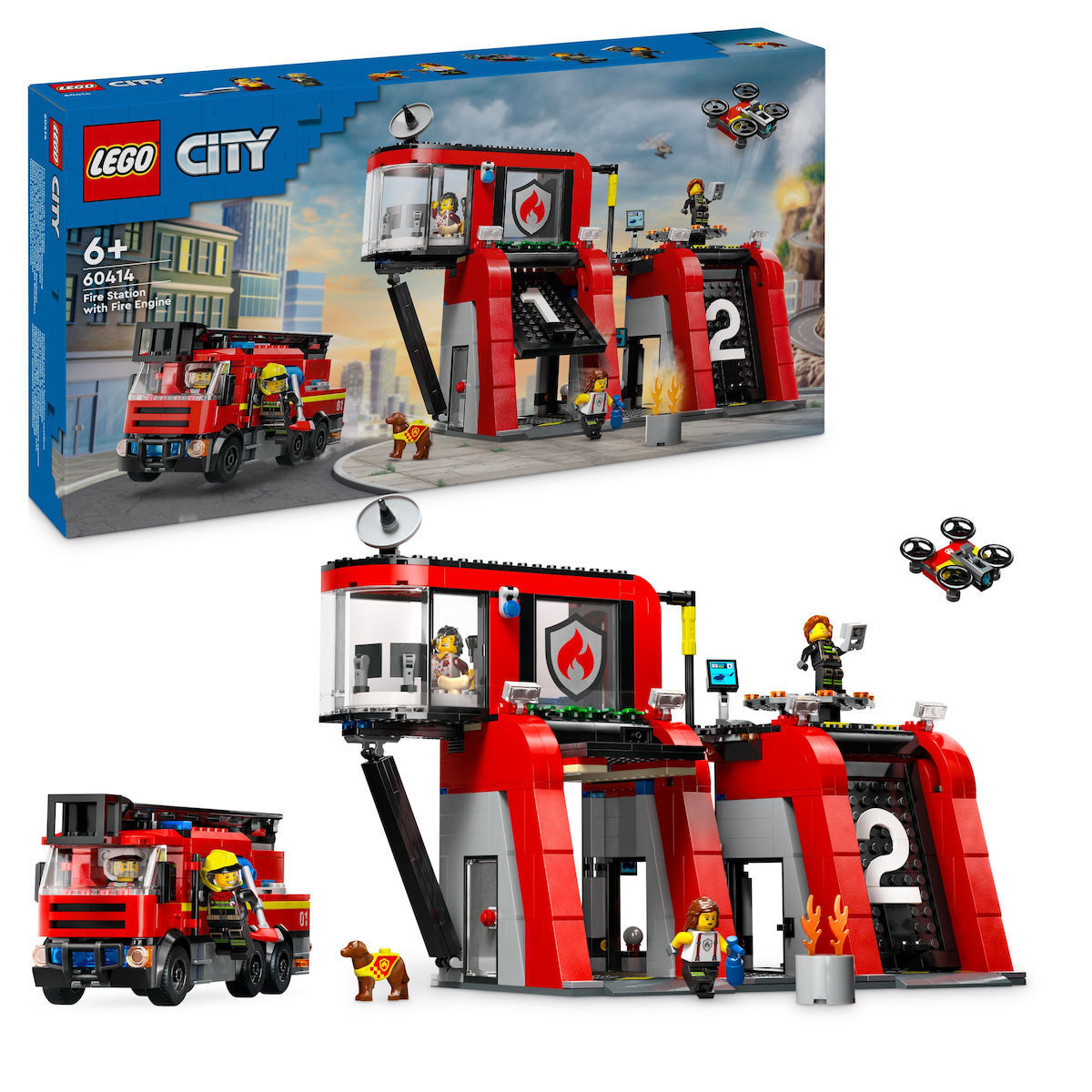 LEGO®City Fire Station With Fire Truck για 6+ ετών (60414)
