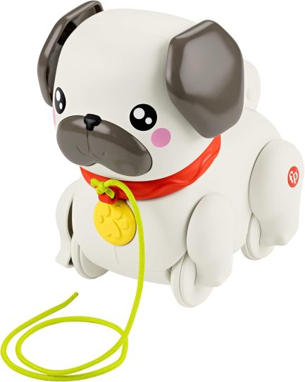 Fisher-Price: Walk the Pup - Pug  Συρόμενο Παιχνίδι Σκύλακι (HTW94) - Image 5