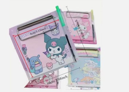 Sanrio Kuromi Χαρτάκια Σημειώσεων σε Κύβο με κλιπ & Στυλό 1τεμ. (130bj130-01 ) (Τυχάια επιλογή) - Image 3