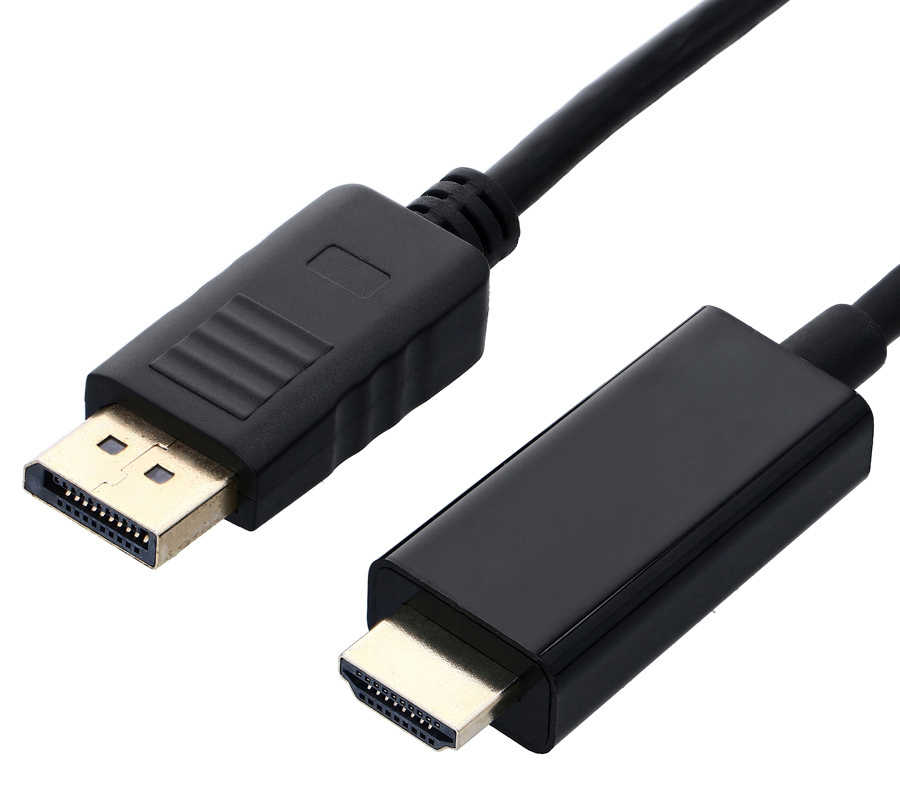 Powertech Cable DisplayPort male - HDMI male 1.5m Μαύρο (CAB-DP070)