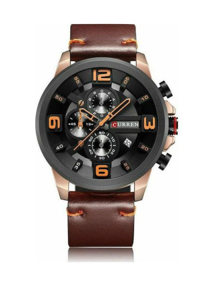 Ανδρικό Ρολόι Curren 8288 με Xρονογράφους Brown - Image 2
