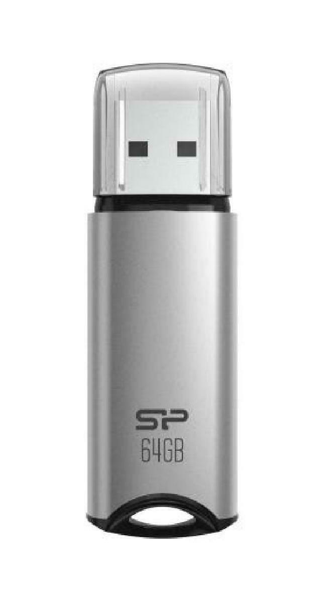 Silicon Power Marvel M02 64GB USB 3.0 Stick Ασημί (SP064GBUF3M02V1S) - Image 2