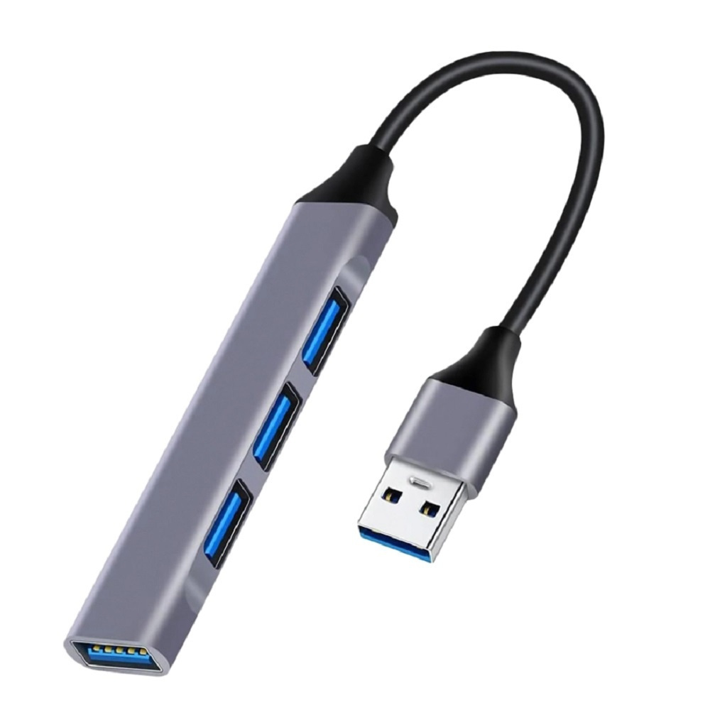 Powertech USB 3.2 Hub 4 Θυρών με σύνδεση USB-A Γκρι (PT-1114)