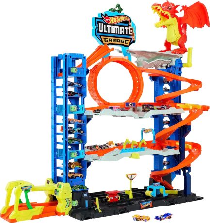 Παιχνιδολαμπάδα Mattel Hot Wheels: Τεράστιο Γκαράζ με Δράκο (HKX48) - Image 2