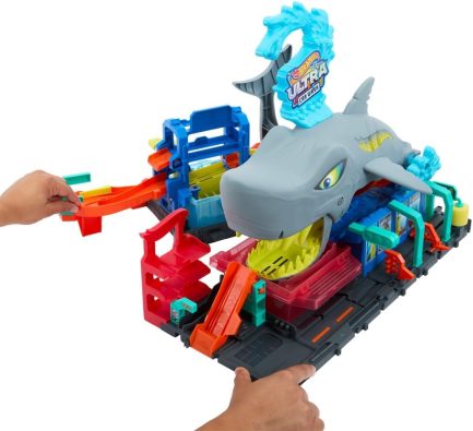 Mattel Hot Wheels: City - Ultra Shark Car Wash Πλυντήριο Αυτοκινήτων (HTN82) - Image 3