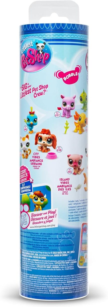 Basic Fun Littlest Pet Shop Collector Set 3 Φιγούρες Σε Σωλήνα City Vibes Trio ( Dog 38, Bird 40, And Cat 39) (00551) - Image 3