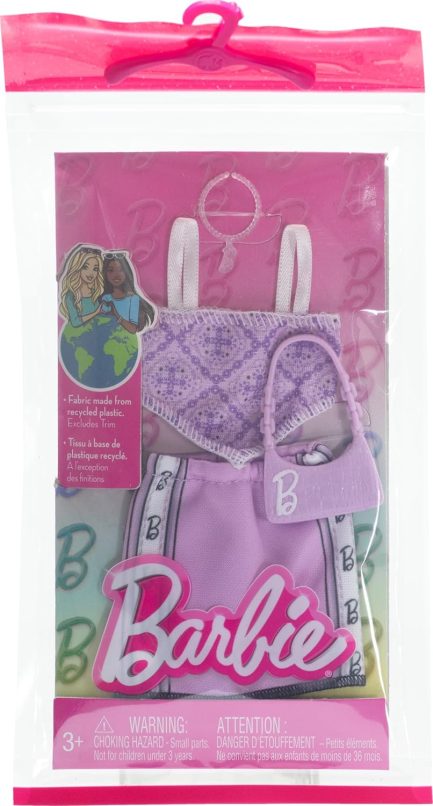 Mattel Barbie: Fashion Pack - Purple Skirt with Top and Bag (HRH37) - Image 3