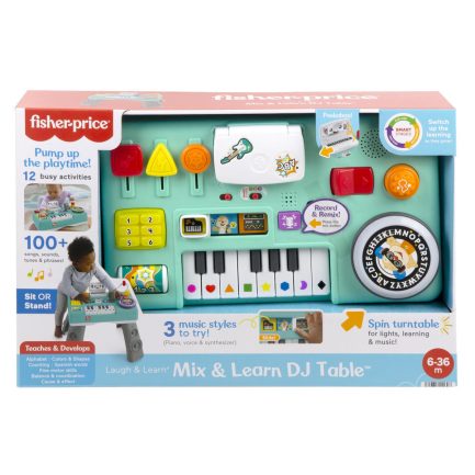 Fisher-Price Eκπαιδευτικό Μουσικό Τραπέζι Dj με Φώτα και Ήχους (Αγγλικά, Εληνικά & Τούρκικα) (HRB61) - Image 2