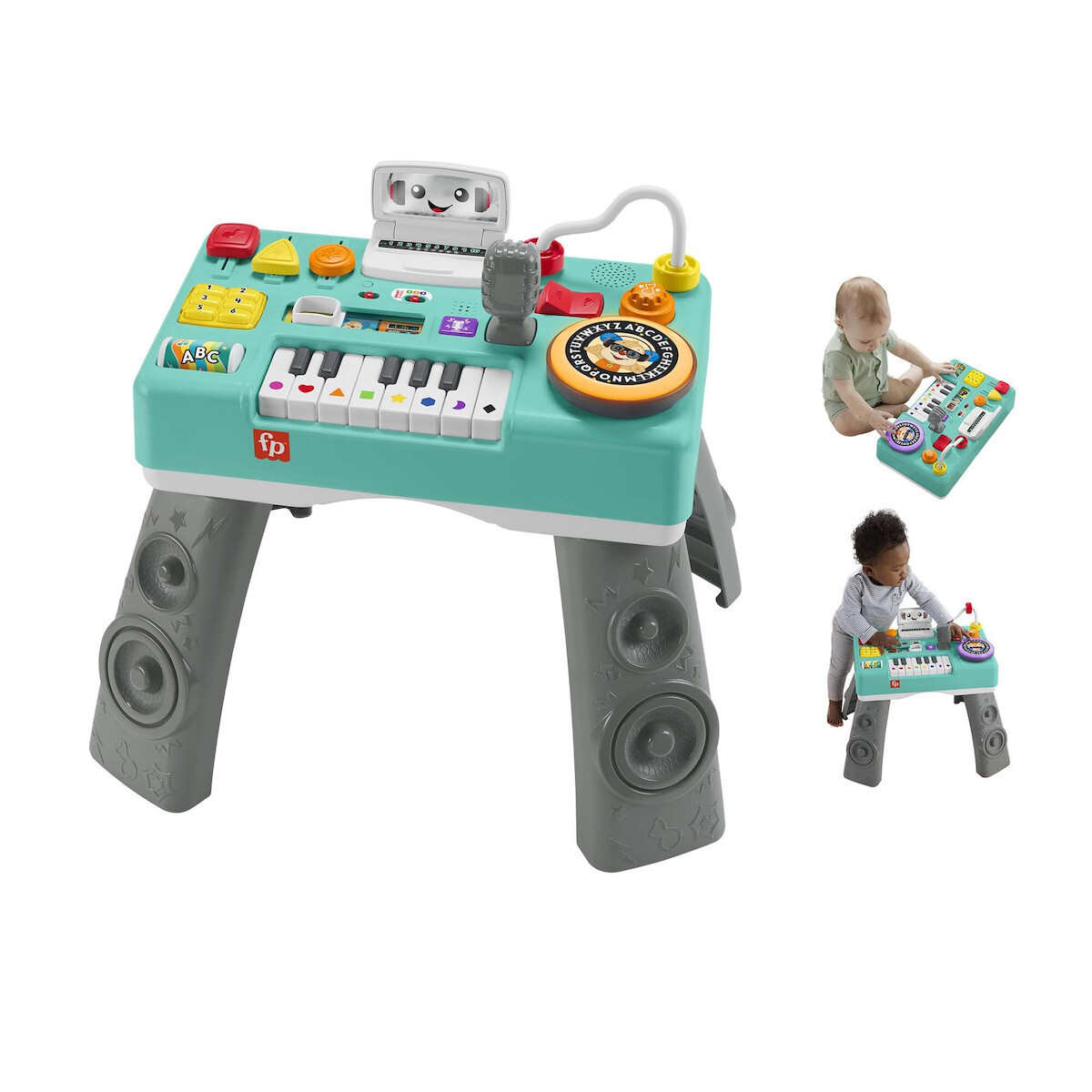 Fisher-Price Eκπαιδευτικό Μουσικό Τραπέζι Dj με Φώτα και Ήχους (Αγγλικά, Εληνικά & Τούρκικα) (HRB61) - Image 4