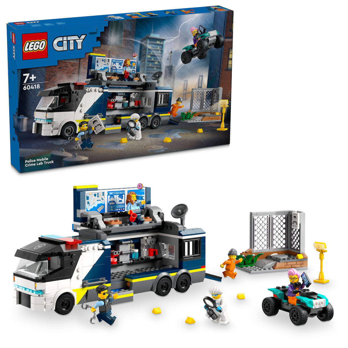 LEGO® City: Παιχνίδι Αστυνομικό Φορτηγό με Κινητό Εγκληματολογικό Εργαστήριο (60418)