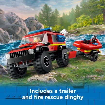 Lego City 4x4 Fire Truck With Rescue Boat για 5+ ετών (60412) - Image 4