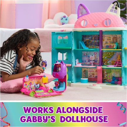 Spin Master Gabby's Dollhouse: Cat-Errific Celebration - Purrfect Party Bus Playset (6068015) - Image 5