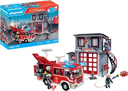 Playmobil Action Heroes Αρχηγείο και Όχημα Πυροσβεστικής (71603) - Image 2