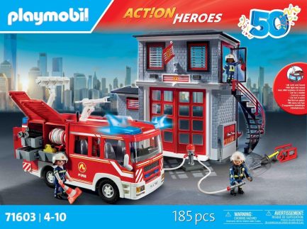 Playmobil Action Heroes Αρχηγείο και Όχημα Πυροσβεστικής (71603) - Image 4