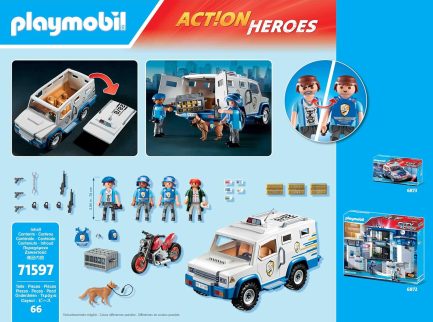 Playmobil Action Heroes Όχημα Χρηματαποστολής για 4-10 ετών (71597) - Image 5
