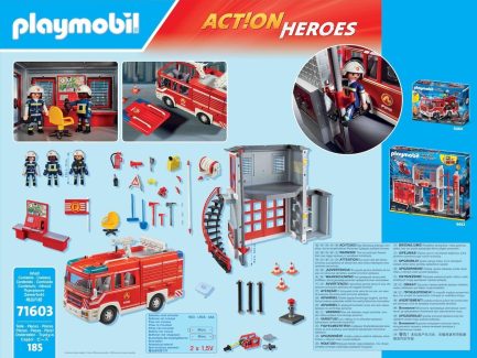 Playmobil Action Heroes Αρχηγείο και Όχημα Πυροσβεστικής (71603) - Image 5