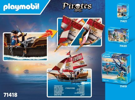 Playmobil Πειρατική Γαλέρα "Ο Βασιλιάς των Πειρατών" (71418) - Image 6