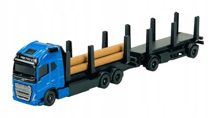 Maisto Volvo FH16 Double Trailer With Logs - Blue 1/64 (11682-02) - Image 2