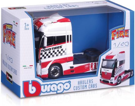 Bburago Street Fire Haulers Custom Cabs Haulers Mercedes Actros & Volvo FH16 Truck για 3+ Ετών (18-32206) - Image 2