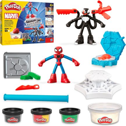 Παιχνιδολαμπάδα Hasbro Play-Doh Marvel: Spider-man - Launch And Slice Battle (F9827) - Image 2