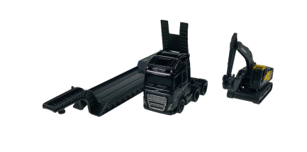 Maisto Volvo FH16 XL 750 Truck Flatbed Transport EC220E Excavator 1/64 (11681-04) - Image 3