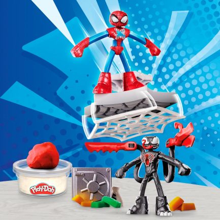 Παιχνιδολαμπάδα Hasbro Play-Doh Marvel: Spider-man - Launch And Slice Battle (F9827) - Image 3