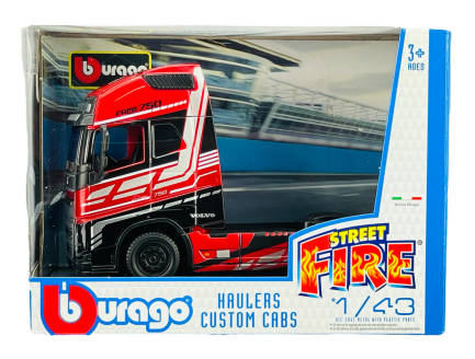 Bburago Street Fire Haulers Custom Cabs Scania 770s Φορτηγό Black για 3+ Ετών (18-32207) - Image 3