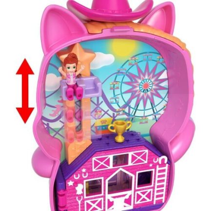 Παιχνιδολαμπάδα Mattel Polly Pocket: Tiny Worlds - Pony Rodeo Playset (JCR39) - Image 4