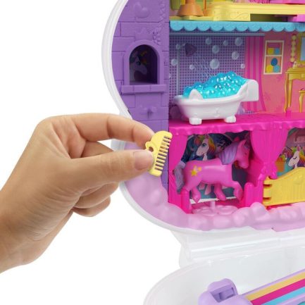 Παιχνιδολαμπάδα Mattel Polly Pocket Mini - Μονόκερος Ουράνιο Τόξο Σετ (HKV51) - Image 3