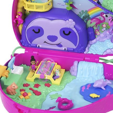 Παιχνιδολαμπάδα Mattel Polly Pocket: Οικογένεια Βραδύπους 2 σε 1 - Τσαντάκι Σετ (HRD40) - Image 3