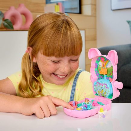 Παιχνιδολαμπάδα Mattel Polly Pocket: Tiny Worlds Big Surprises! - Hedgehog Mom & Baby Playset (JBJ91) - Image 4