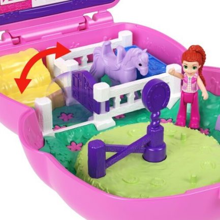Παιχνιδολαμπάδα Mattel Polly Pocket: Tiny Worlds - Pony Rodeo Playset (JCR39) - Image 5