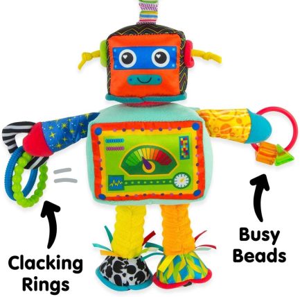 Lamaze Rusty Το Ρομπότ Κρεμαστό Βρεφικό Παιχνίδι Καροτσιού / Κούνιας με Καθρέφτη / με Μασητικό για 0+ Μηνών (LC27089) - Image 5