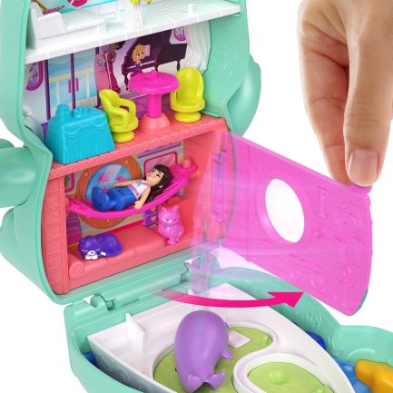 Παιχνιδολαμπάδα Mattel Polly Pocket: Tiny Worlds - Set Sail Kitty Playset (JCR37) - Image 4